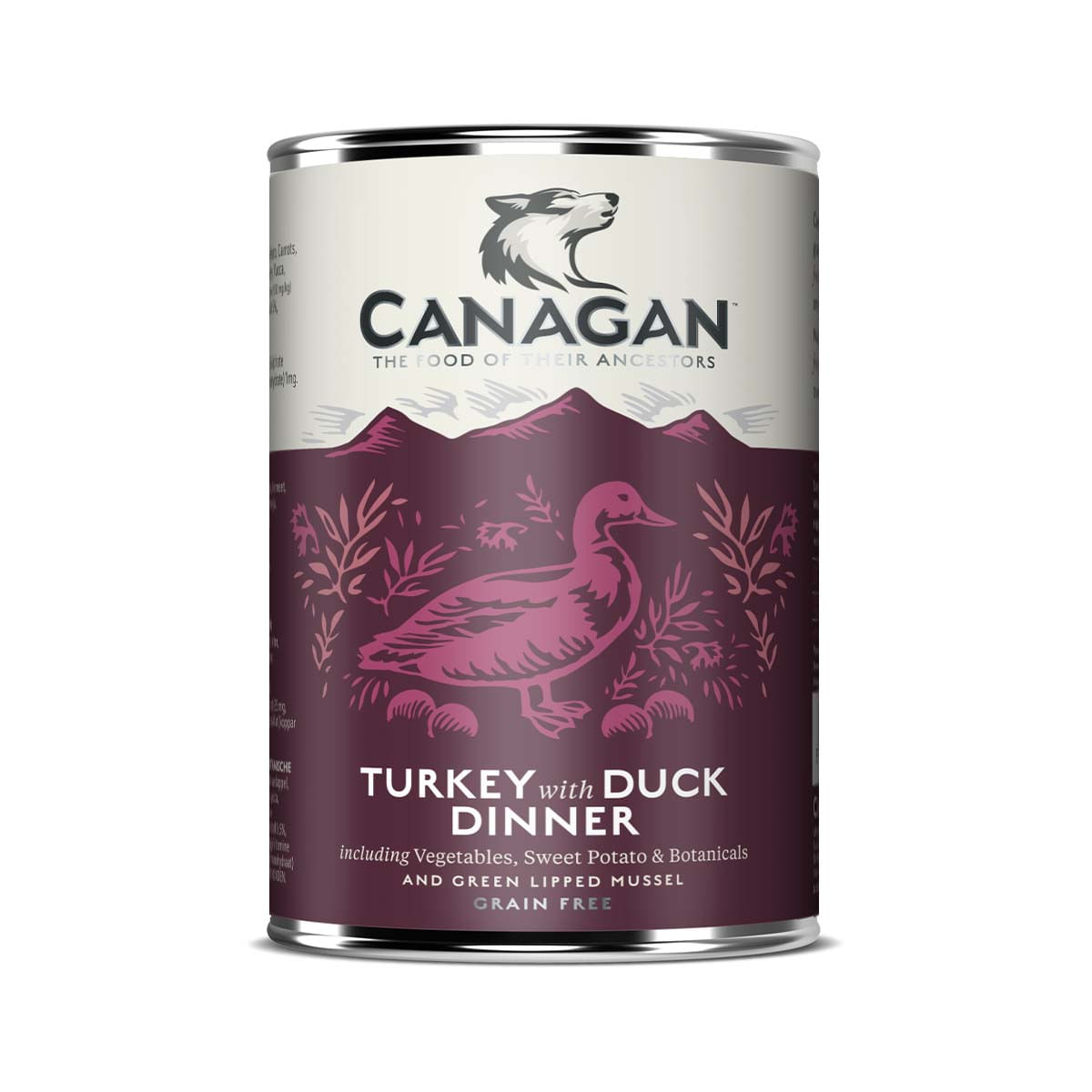 CANAGAN Turkey&Duck Dinner, XS-XL, Curcan și Rață, conservă hrană umedă fără cereale câini junior & adult, (în supă), 400g - poza 1