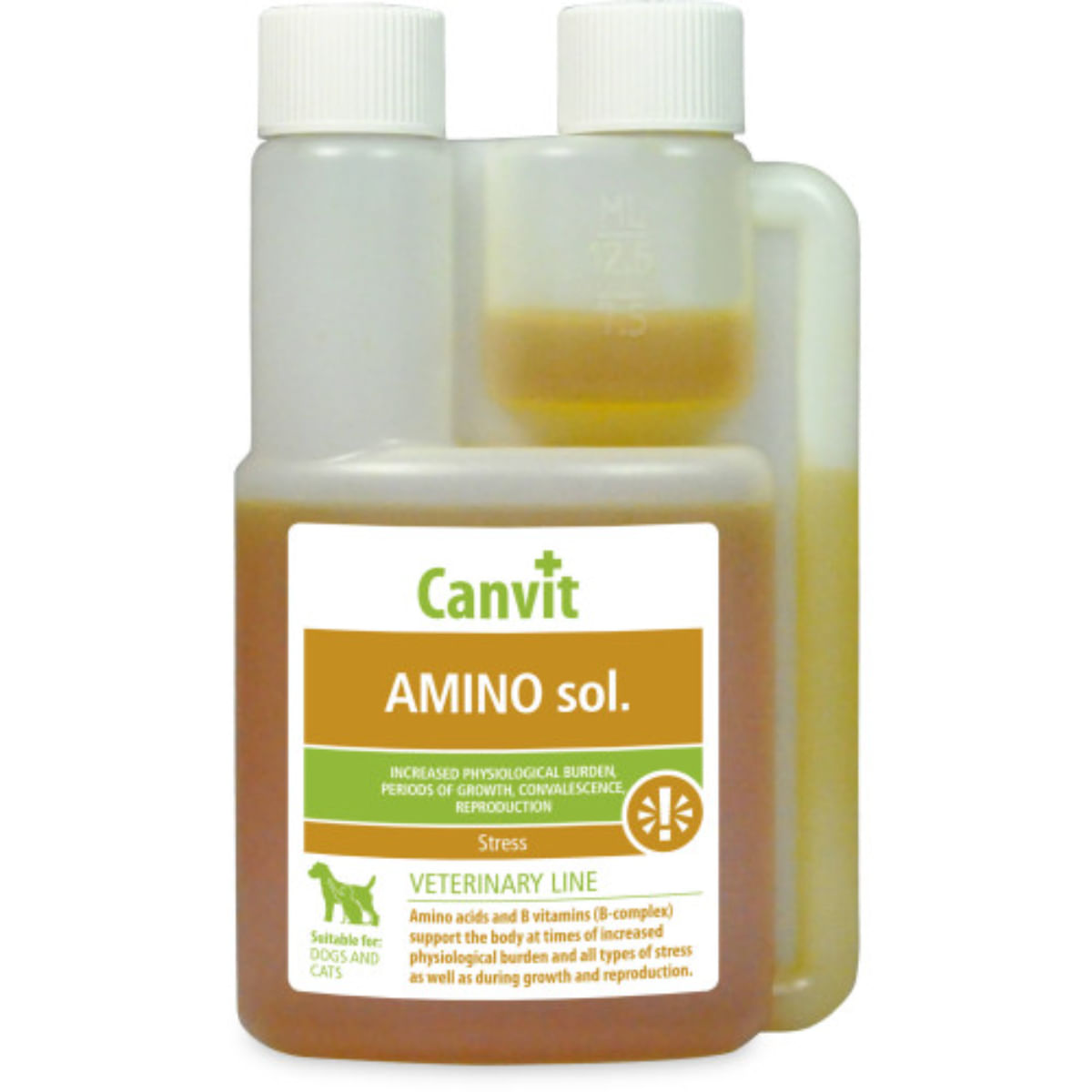 CANVIT Amino, supliment convalescență, activitate intensă câini, suspensie orală CANVIT Amino, XS-XL, supliment convalescență, activitate intensă câini și pisici, flacon, 250ml suspensie orală - poza 1