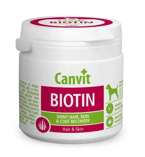 CANVIT Biotin, supliment piele & blană câini CANVIT Biotin, XS-S, supliment piele & blană câini, flacon, 100g - poza 2