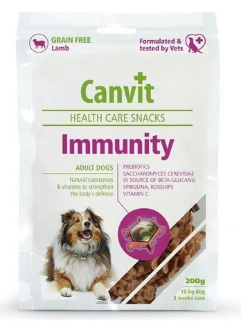 CANVIT Immunity, XS-XL, Miel, punguță recompense funcționale câini, imunitate, 200g - poza 1