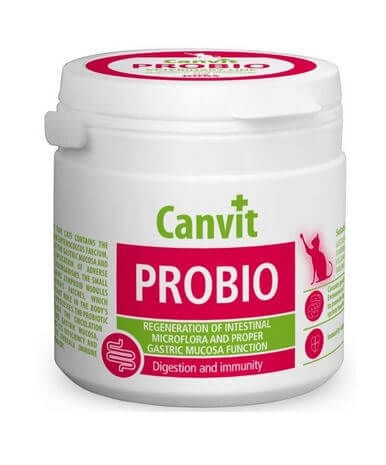 CANVIT Probio, supliment sistem digestiv si probiotice pisici CANVIT Probio, supliment sistem digestiv & probiotice pisici, flacon, 100g - poza 2