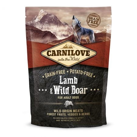 CARNILOVE Adult S-XL, Miel și Mistreț, hrană uscată fără cereale câini, 1.5kg - poza 1