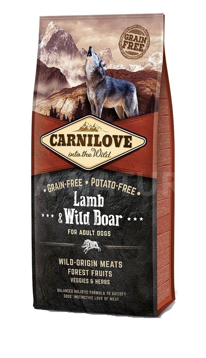 CARNILOVE Adult S-XL, Miel și Mistreț, hrană uscată fără cereale câini, 12kg - poza 2