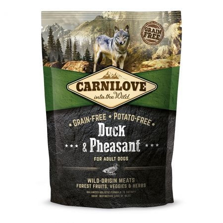 CARNILOVE Adult S-XL, Rață și Fazan, hrană uscată fără cereale câini, 1.5kg - poza 2