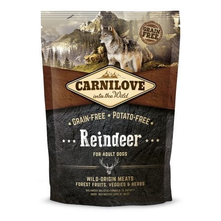 CARNILOVE Adult S-XL, Ren, hrană uscată fără cereale câini, 1.5kg - poza 2
