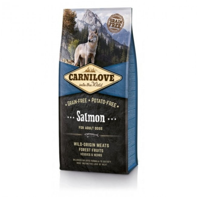 CARNILOVE Adult S-XL, Somon, hrană uscată fără cereale câini, 12kg - poza 2