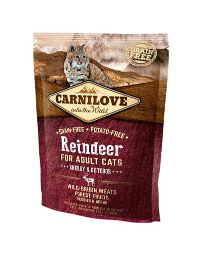 CARNILOVE Cat Energy&Outdoor cu ren 400 gr