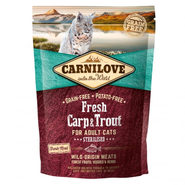 Carnilove Fresh Carp Trout Sterilised for Adult Cats 400 g