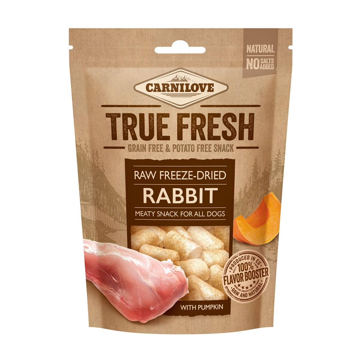 CARNILOVE True Fresh Raw Freeze-Dried, Iepure cu Dovleac, recompense presate la rece fără cereale câini, 40g - poza 1