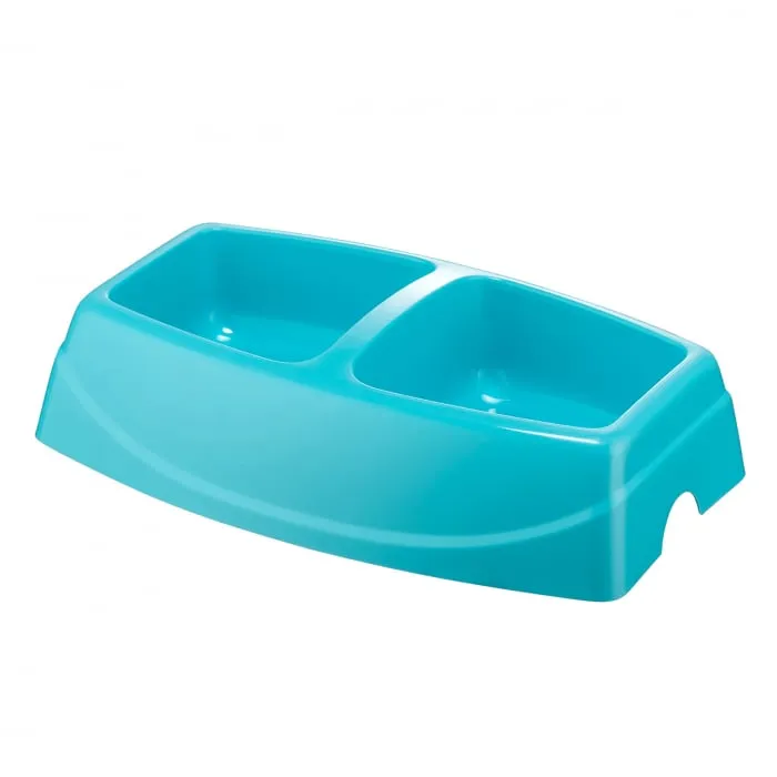Castron dublu 4Dog Deluxe Turcoaz 2 x 0,4L