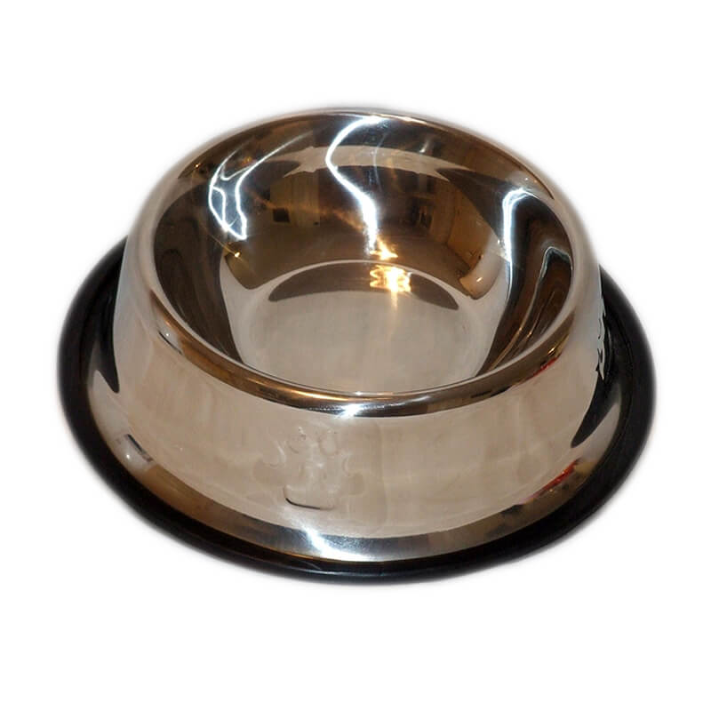 Castron inox caini cu margine cauciuc 1.75 l