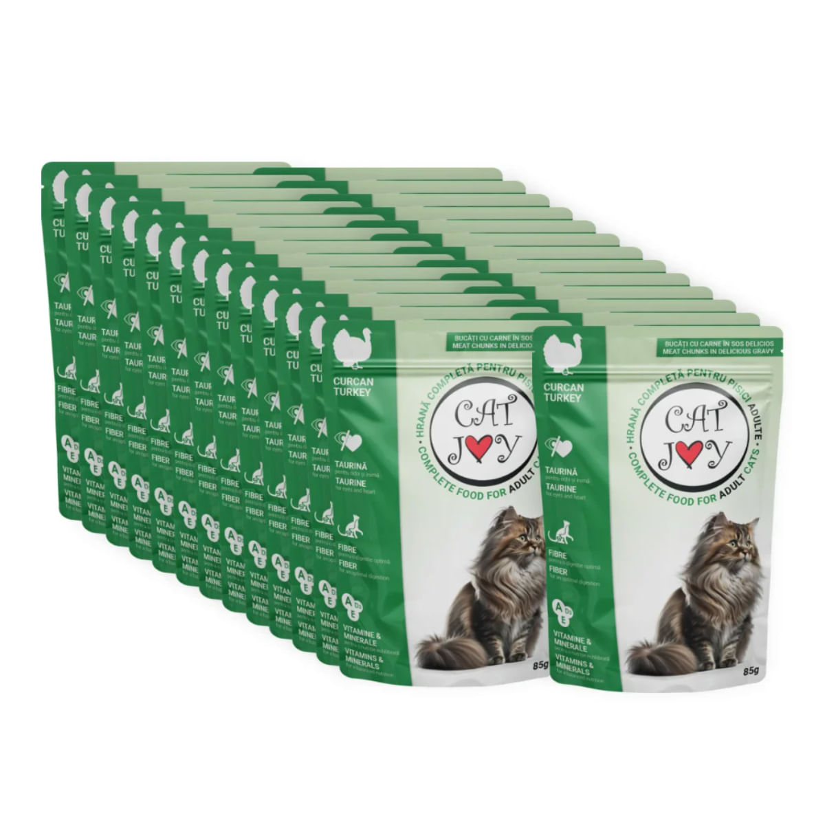CAT JOY, Curcan, plic hrană umedă pisici, (în sos), bax, 85g x 24buc - poza 1