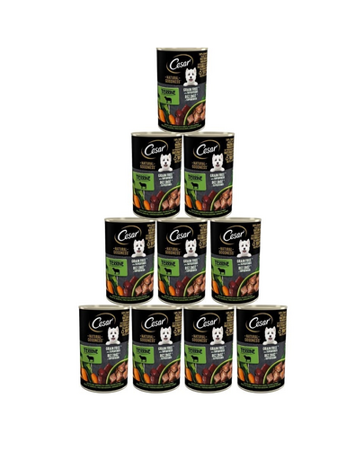 CESAR Hrana umeda pentru caini adulti, cu pui, igname si afine 12x400g