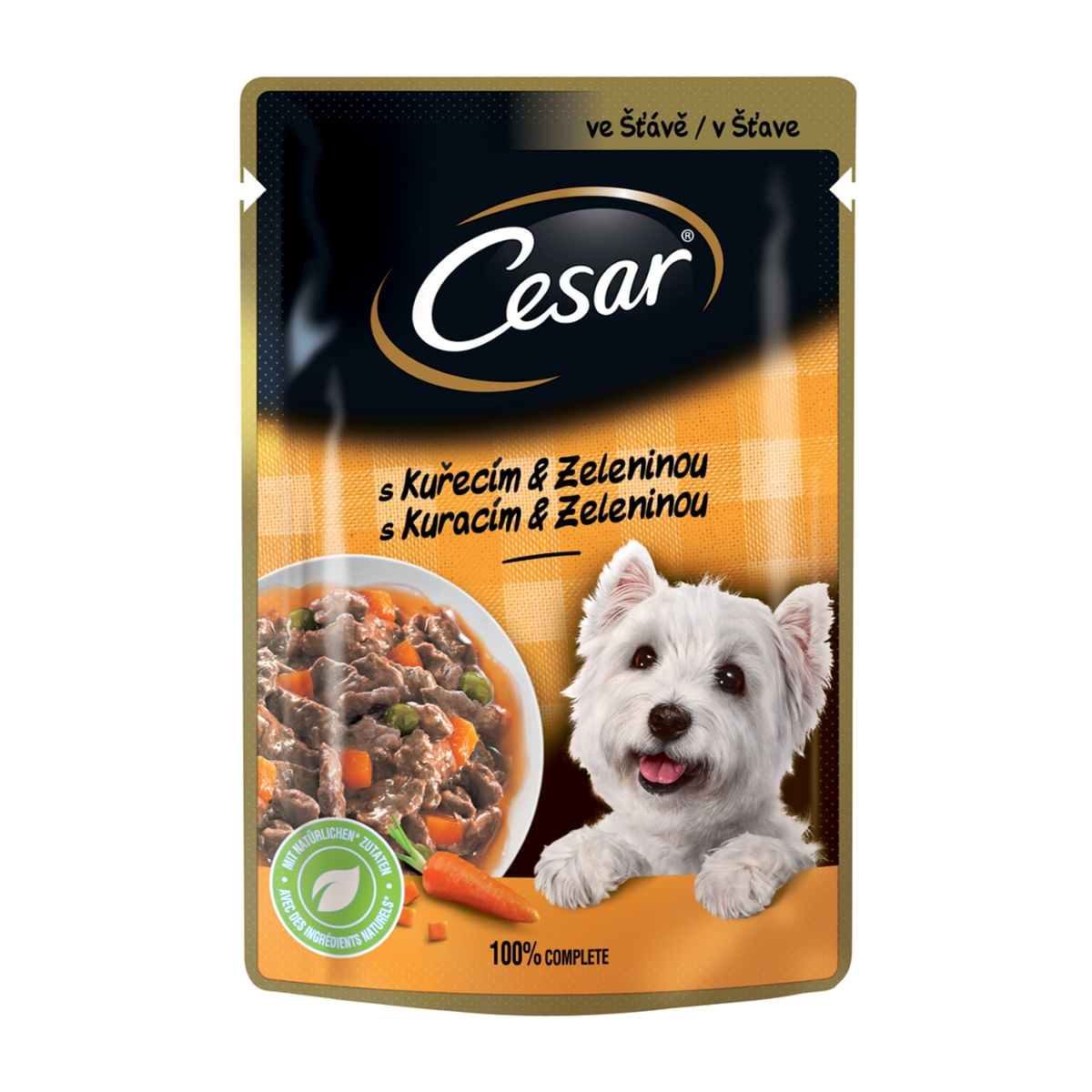 CESAR Pui și Legume, hrană umedă câini, (în sos) CESAR Pui și Legume, plic hrană umedă câini, (în sos), 100g - poza 4