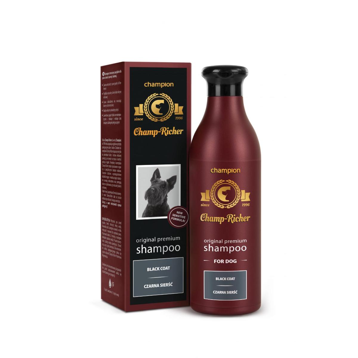 CHAMP RICHER Black Coat, șampon câini, blană neagră, Lavanda, flacon cu aplicator, 250ml - poza 1