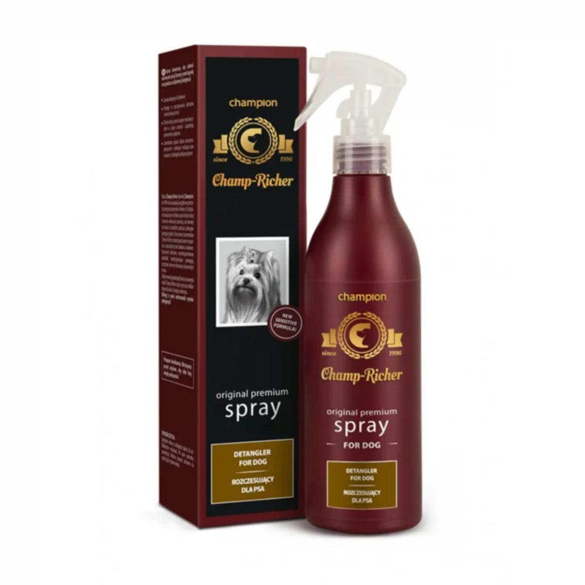 CHAMP RICHER Detangler For Dogs, spray descâlcit câini, fără clătire, Lavanda, flacon cu aplicator, 250ml - poza 1