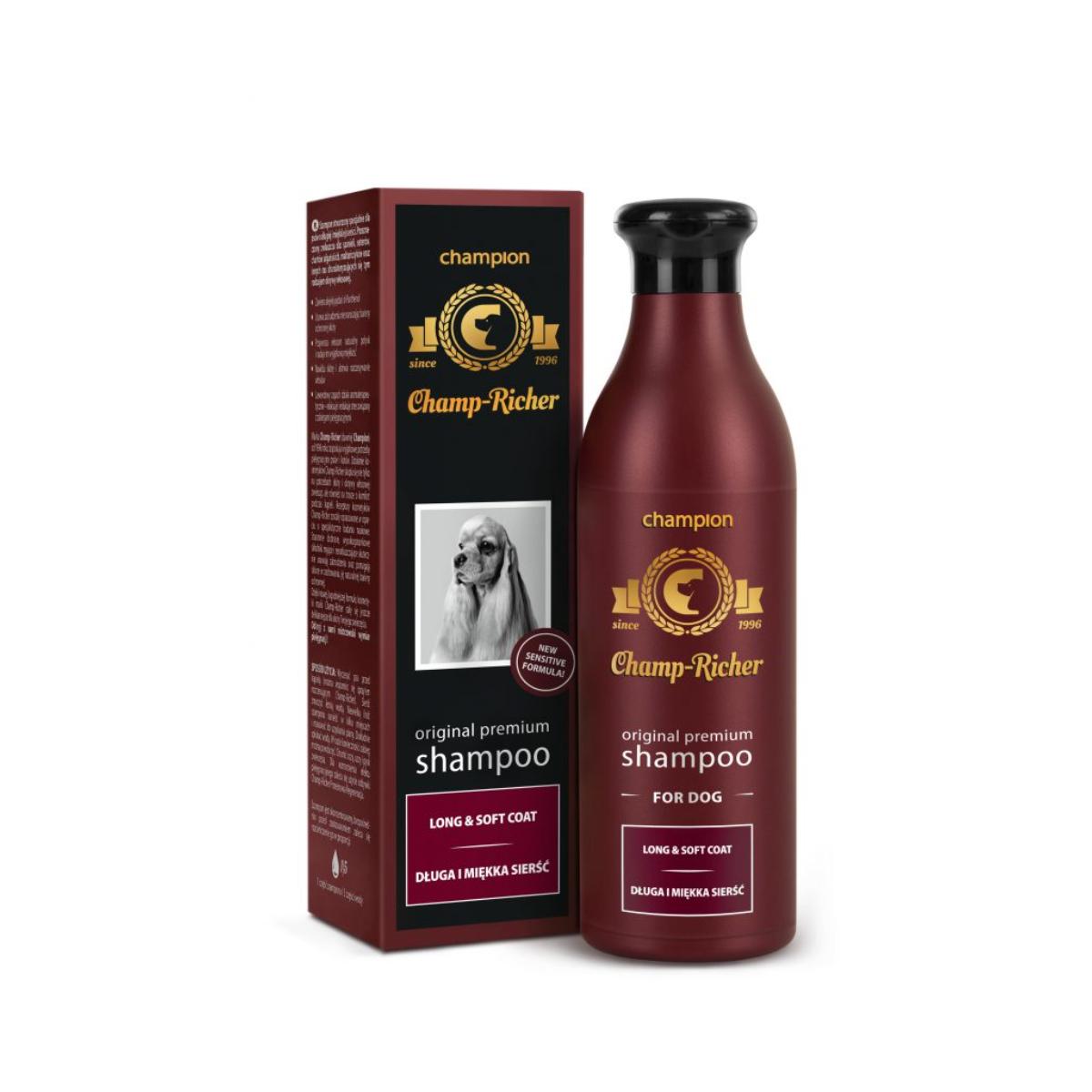 CHAMP RICHER Long and Soft Coat, șampon câini, păr lung, Lavanda, flacon cu aplicator, 250ml - poza 2