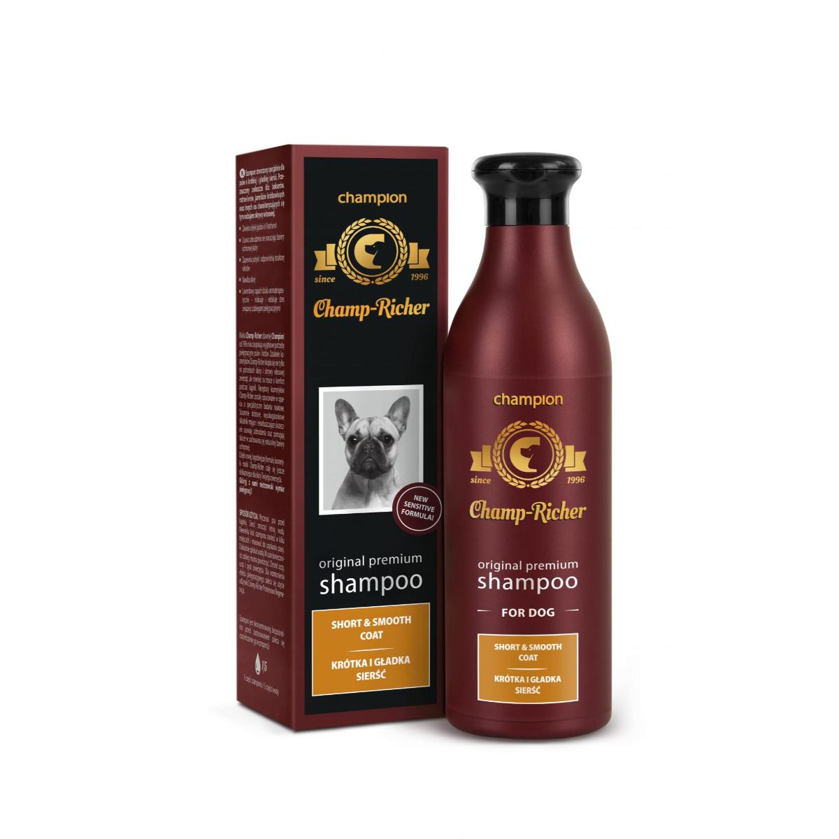 CHAMP RICHER Short and Smooth Coat, șampon câini, păr scurt, Lavanda, flacon cu aplicator, 250ml - poza 2