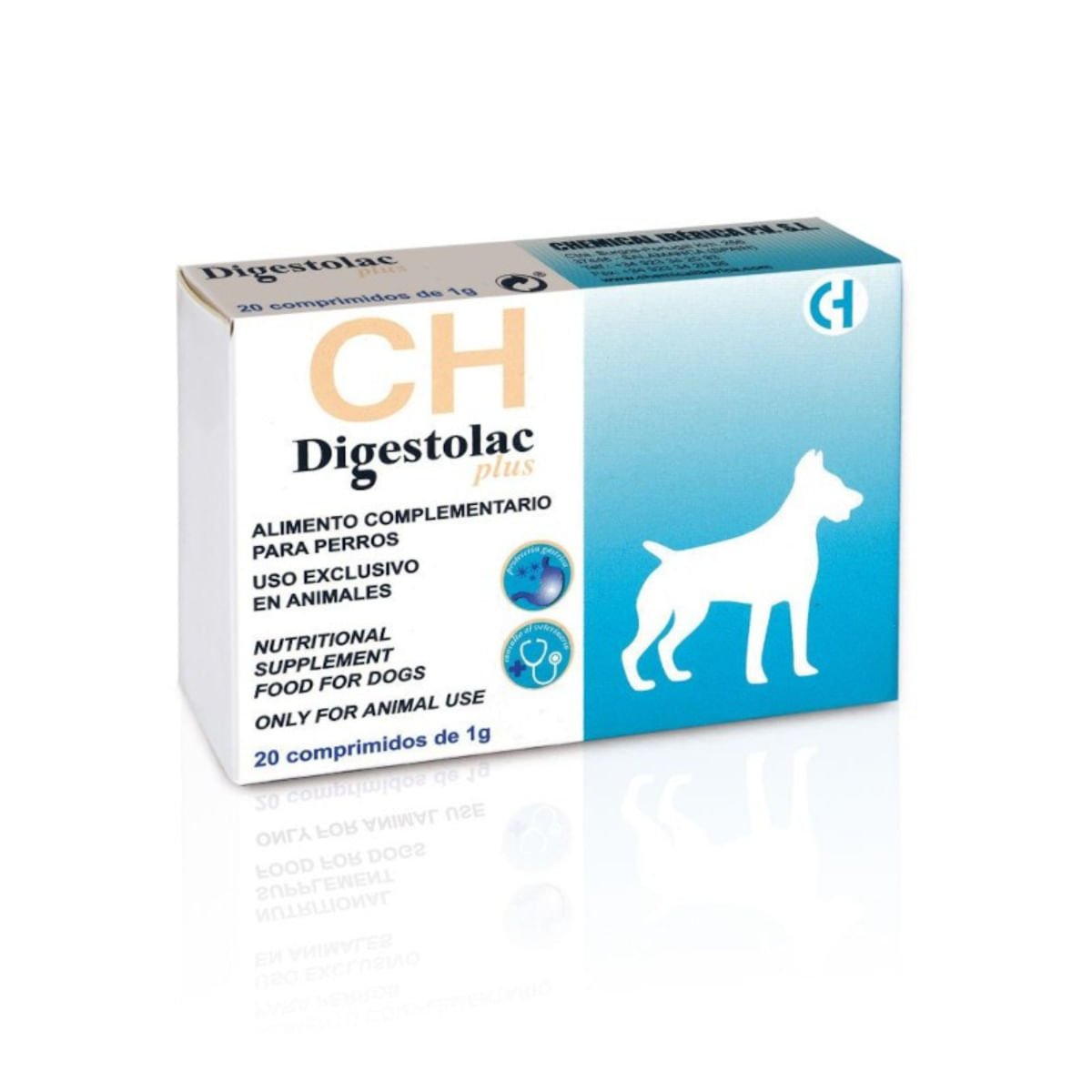 CHEMICAL IBERICA Digestolac Plus, supliment sistem digestiv câini, comprimate CHEMICAL IBERICA Digestolac Plus, XS-XL, supliment sistem digestiv câini, cutie, 20 comprimate - poza 1
