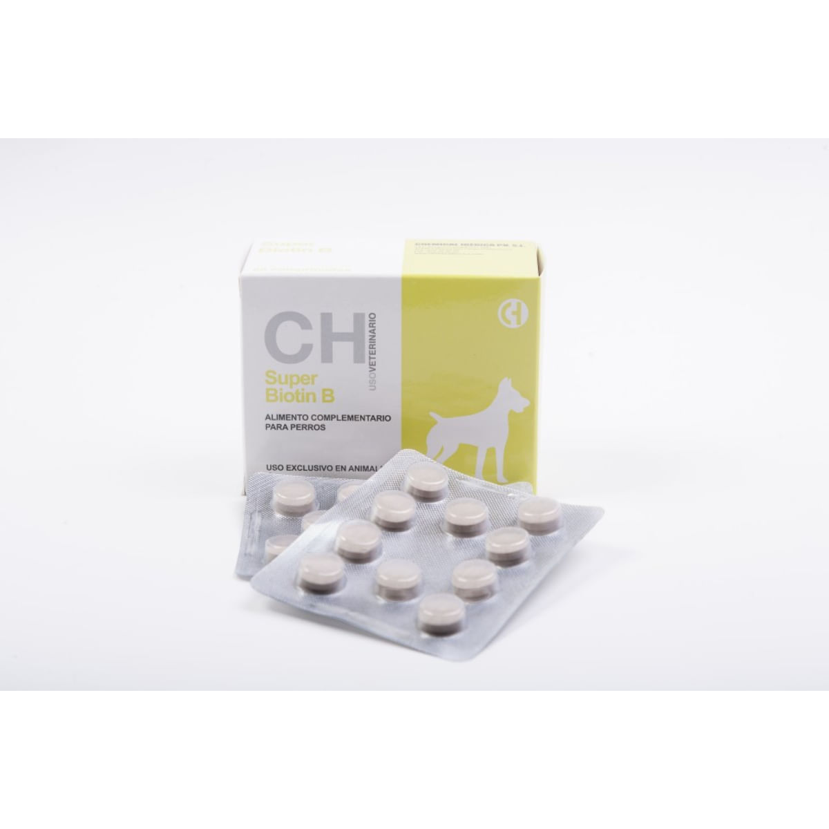 CHEMICAL IBERICA Super Biotin B, supliment piele & blană câini, comprimate CHEMICAL IBERICA Super Biotin B, XS-XL, supliment piele & blană câini și pisici, cutie, 60 comprimate - poza 1