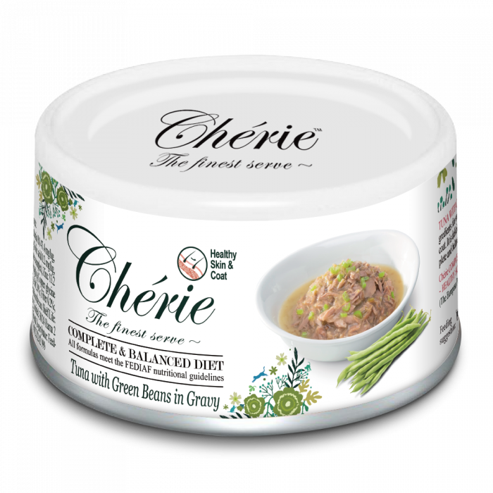 Cherie Adult Skin and Coat Cat Ton cu Fasole Verde 80 g