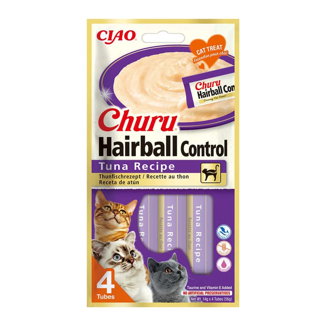 Churu Cat Hairball Control, 4 x 14 grame - poza 2