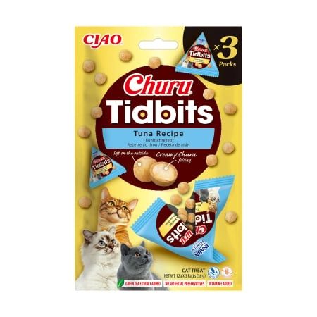 Churu Cat Tidbits, Recompense Pisici, Ton, 12 g x 3 buc