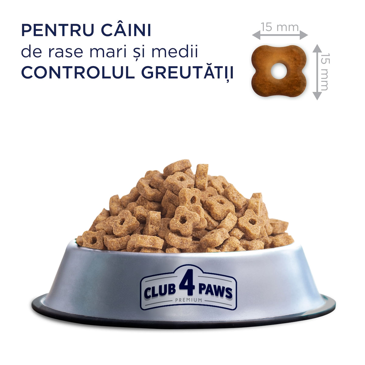 CLUB 4 PAWS Adult Light, M-XL, Curcan, hrană uscată câini, obezitate, 5kg - poza 5