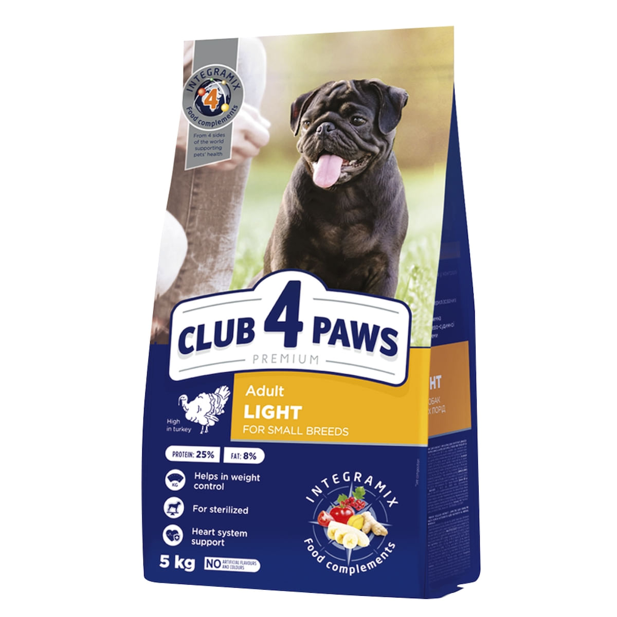 CLUB 4 PAWS Adult Light, XS-S, Curcan, hrană uscată câini, obezitate, 5kg - poza 4