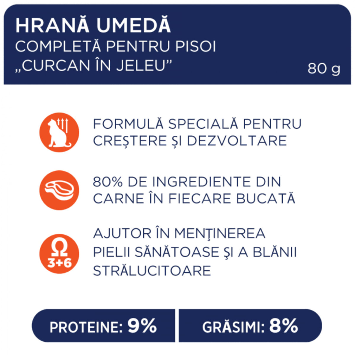 CLUB 4 PAWS, Curcan, plic hrană umedă pisici, (în aspic), 85g - poza 3