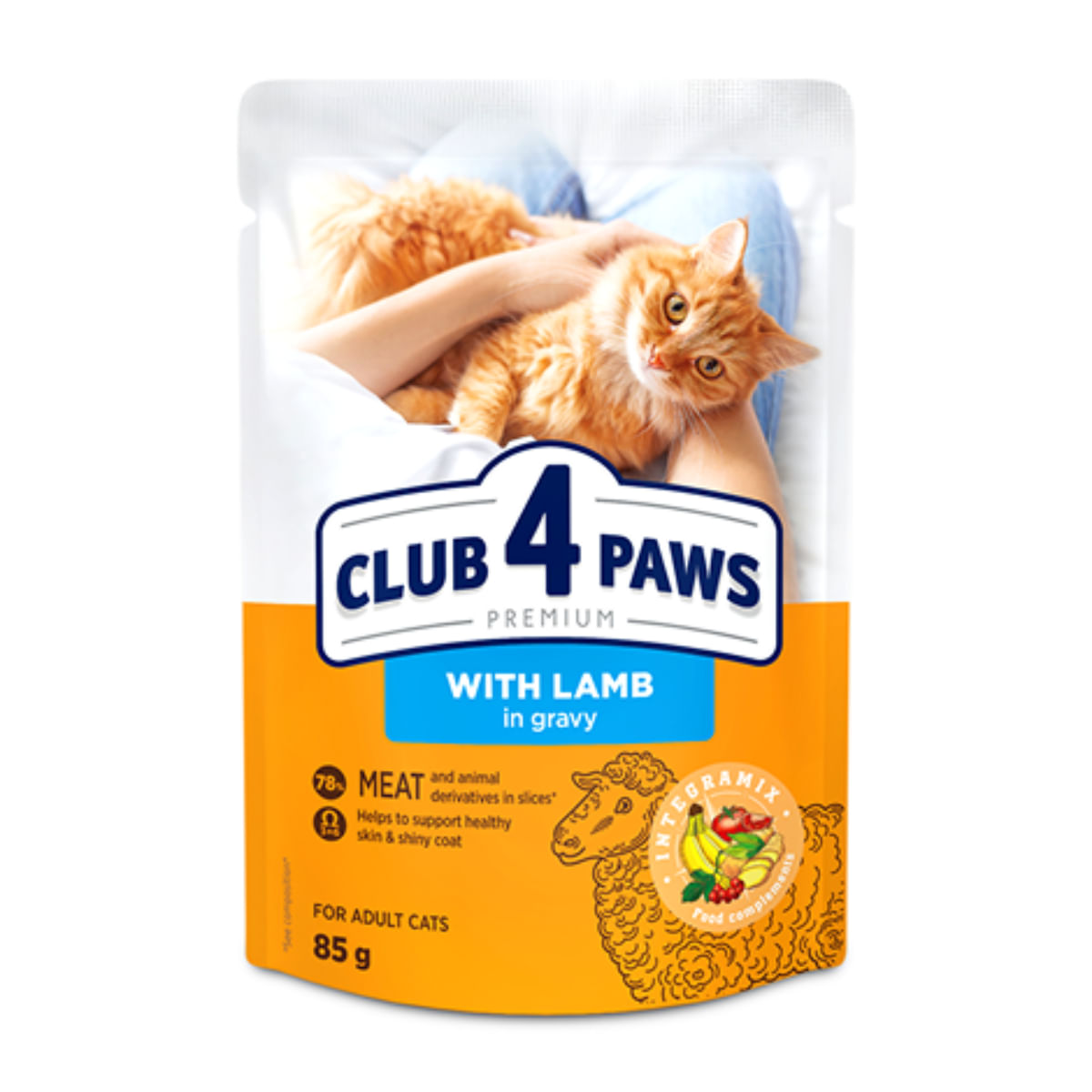 CLUB 4 PAWS, Miel, plic hrană umedă pisici, (în sos), 85g - poza 1