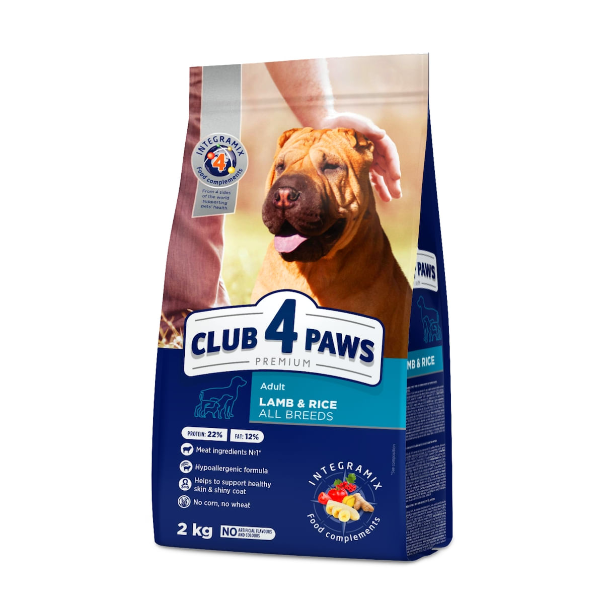 CLUB 4 PAWS Premium Hypoallergenic, Miel și Orez, hrană uscată câini, sensibilități digestive, piele și blană CLUB 4 PAWS Premium, XS-XL, Miel și Orez, hrană uscată câini, alergii, 2kg - poza 4