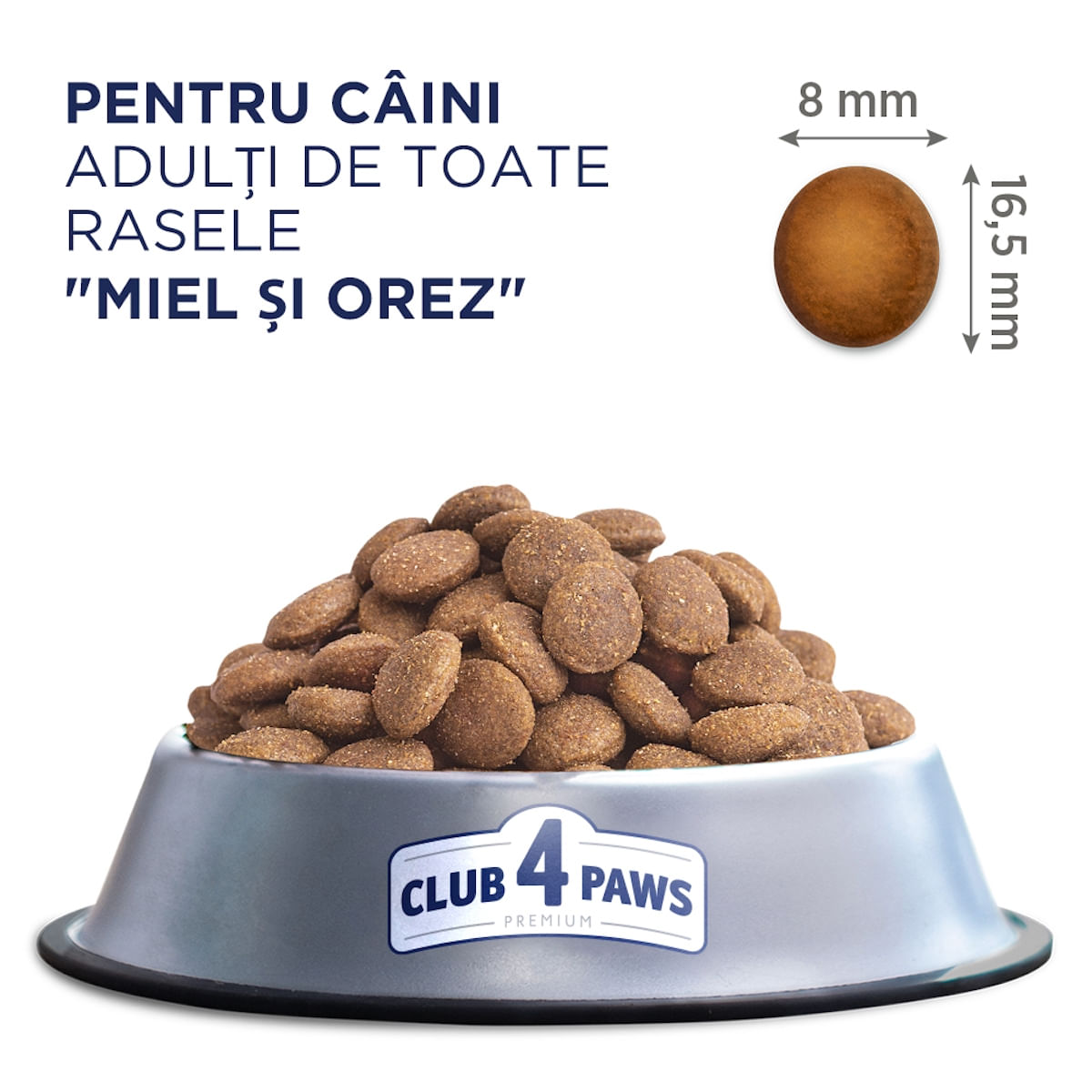 CLUB 4 PAWS Premium Hypoallergenic, Miel și Orez, hrană uscată câini, sensibilități digestive, piele și blană CLUB 4 PAWS Premium, XS-XL, Miel și Orez, hrană uscată câini, alergii, 2kg - poza 5