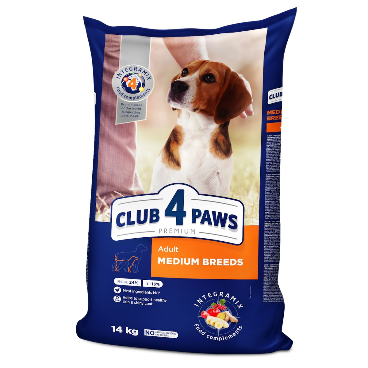 CLUB 4 PAWS Premium, M, Pui, hrană uscată câini, 14kg - poza 1