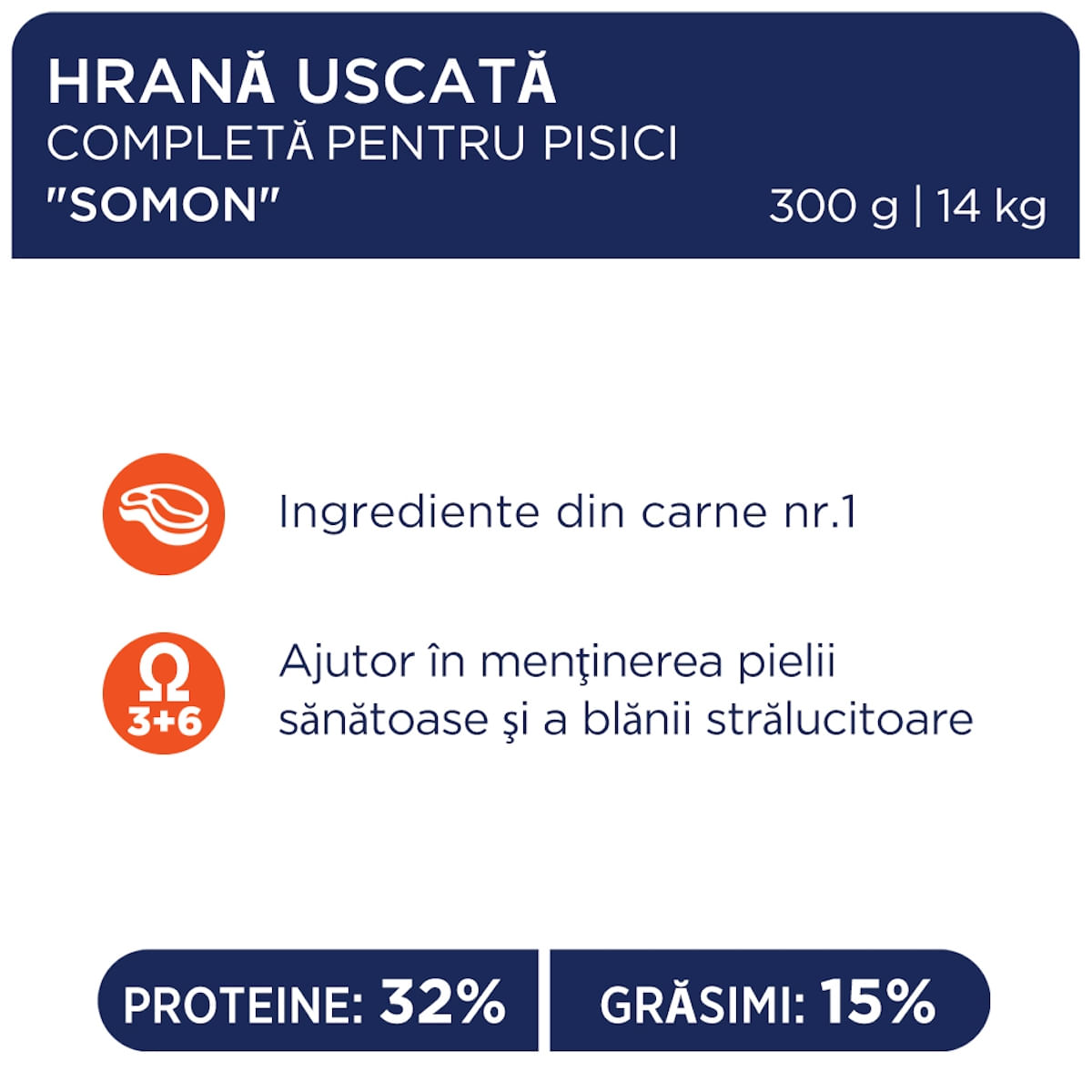 CLUB 4 PAWS Premium, Somon, hrană uscată pisici, 14kg - poza 2