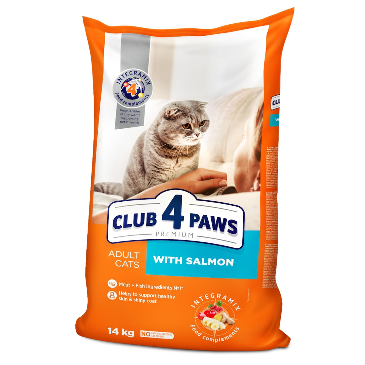 CLUB 4 PAWS Premium, Somon, hrană uscată pisici, 14kg - poza 5