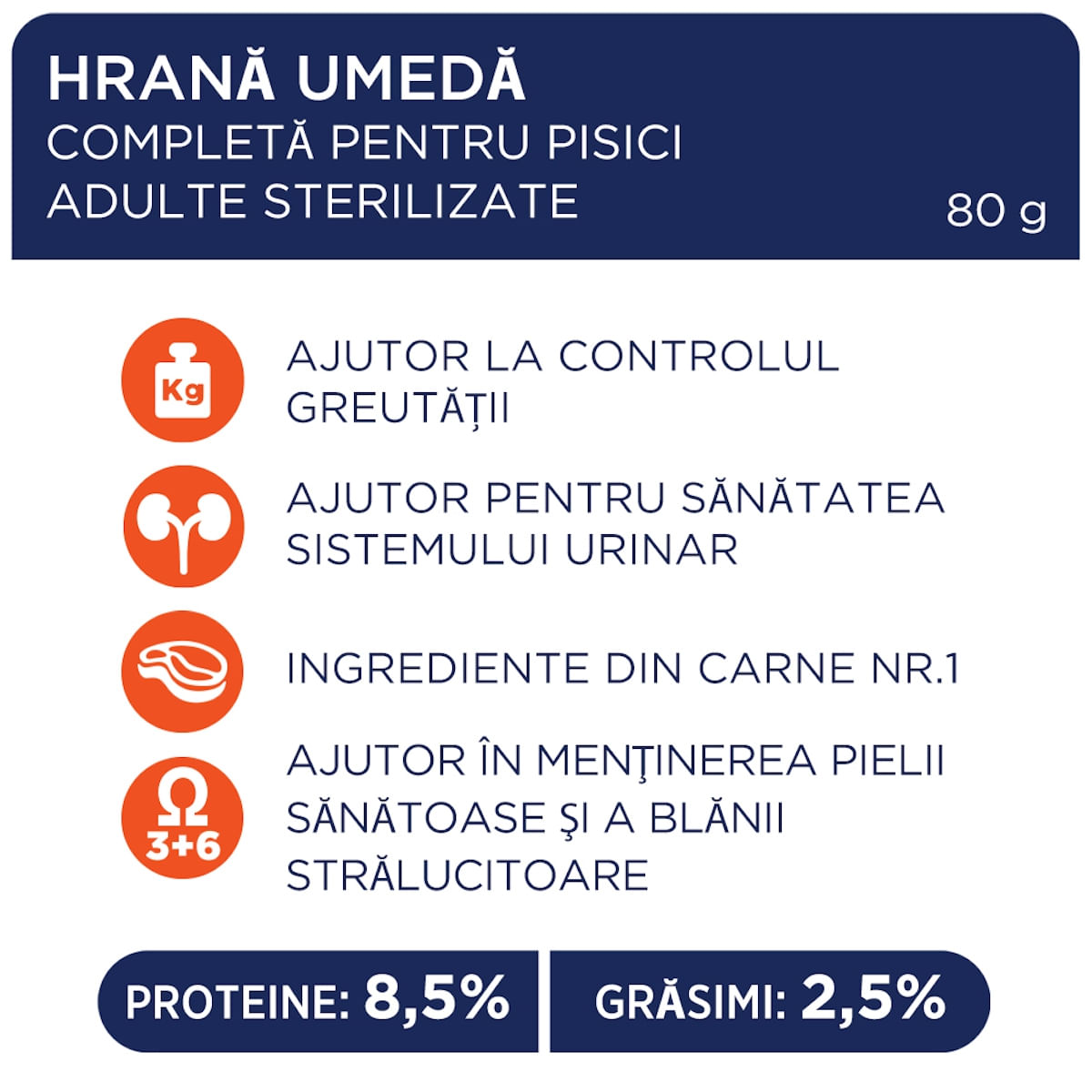 CLUB 4 PAWS Premium Sterilised, Iepure, plic hrană umedă pisici sterilizate, (în aspic), 80g CLUB 4 PAWS Premium Sterilised, Iepure, plic hrană umedă pisici sterilizate, (în aspic), bax, 80g x 24buc - poza 5