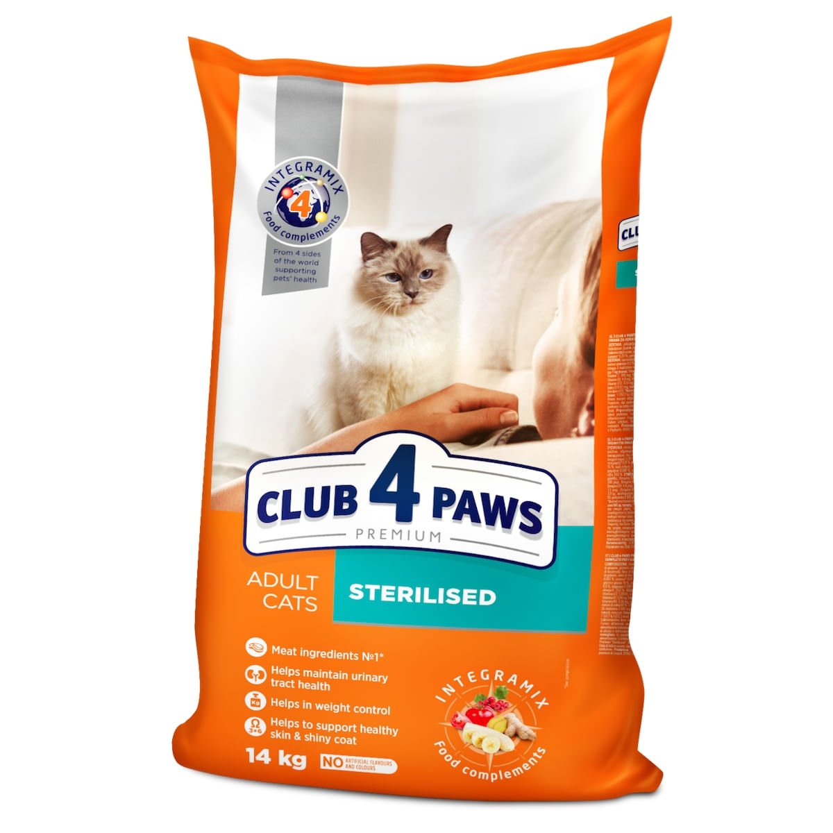 CLUB 4 PAWS Premium Sterilised, Pui, hrană uscată pisici sterilizate, 14kg - poza 1