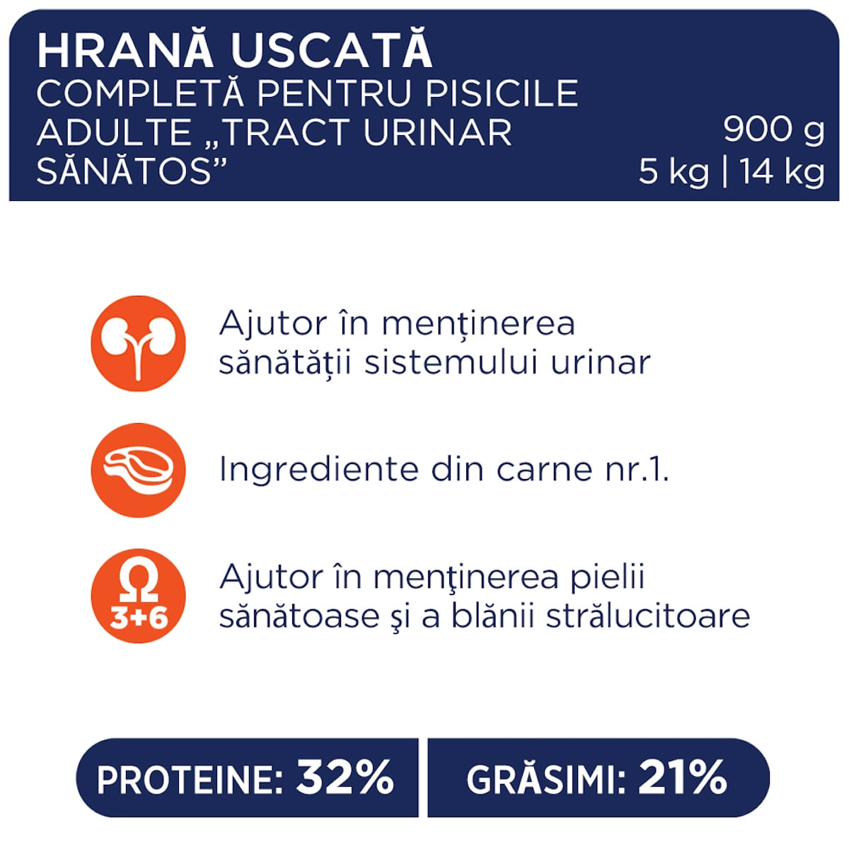 CLUB 4 PAWS Premium Urinary Health, Pui, hrană uscată pisici, sistem urinar, 14kg - poza 5