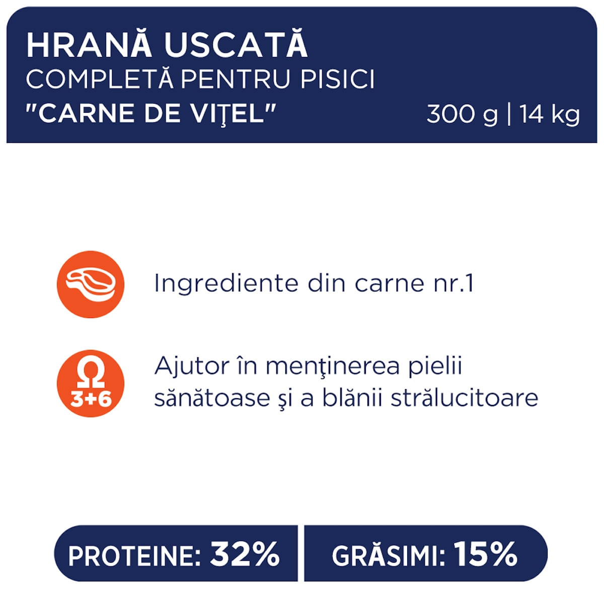 CLUB 4 PAWS Premium, Vită, hrană uscată pisici, 300g - poza 2