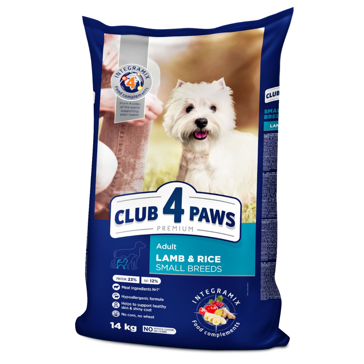 CLUB 4 PAWS Premium, XS-S, Miel și Orez, hrană uscată câini, alergii, 14kg - poza 1