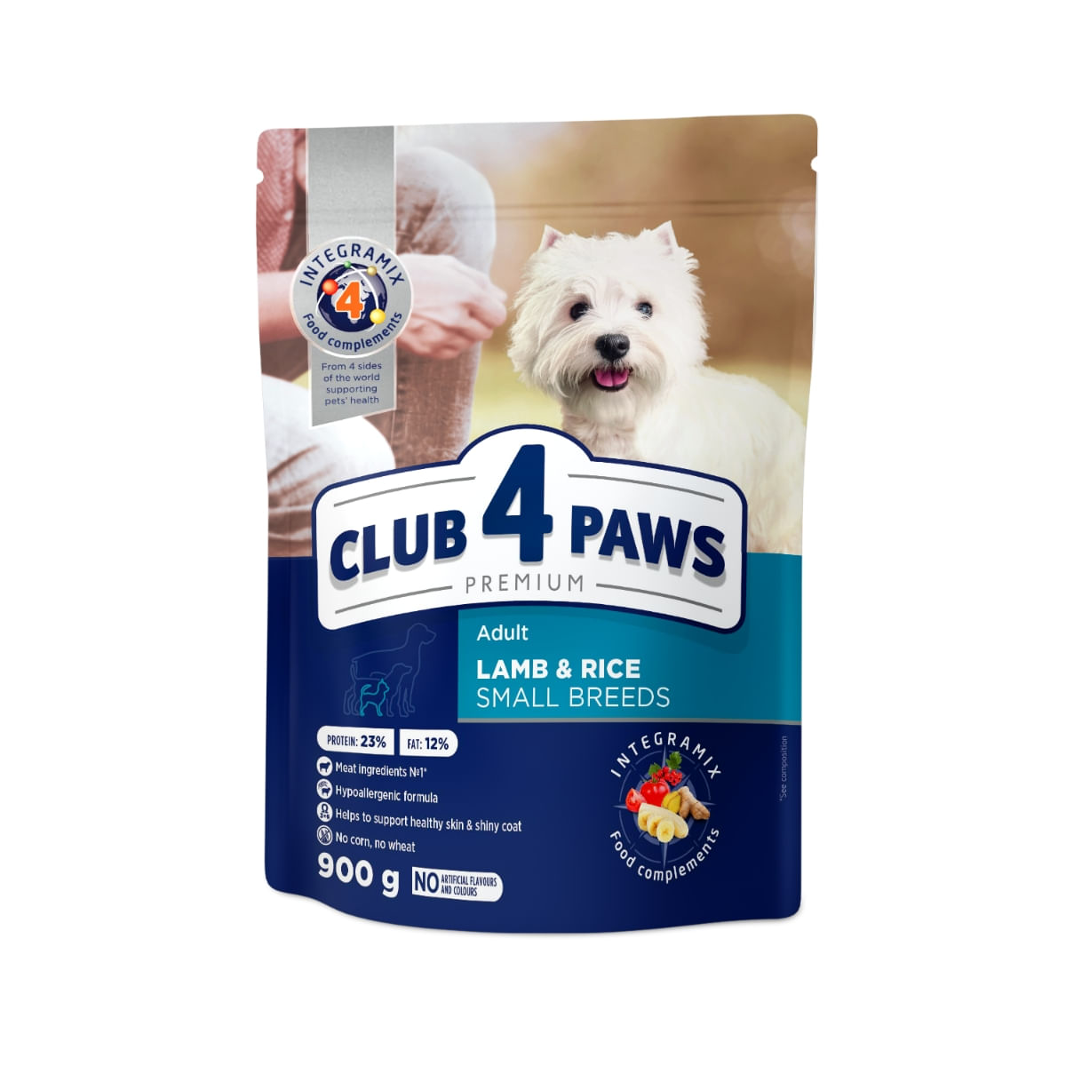 CLUB 4 PAWS Premium, XS-S, Miel și Orez, hrană uscată câini, alergii, 900g - poza 1