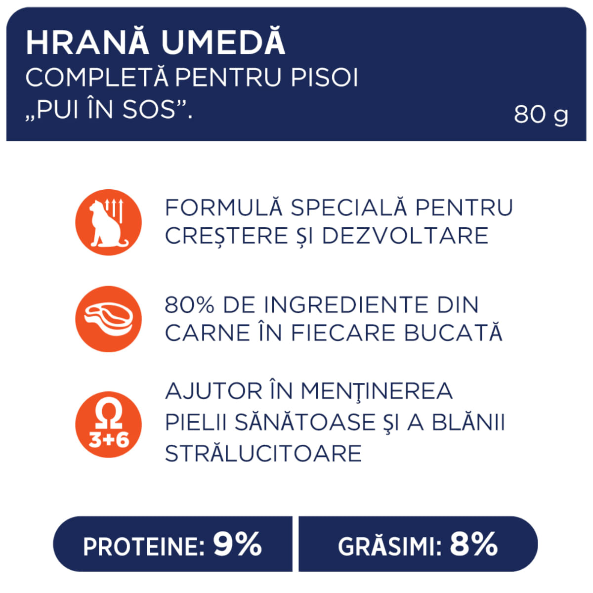 CLUB 4 PAWS, Pui, plic hrană umedă pisici, (în sos), 85g - poza 3