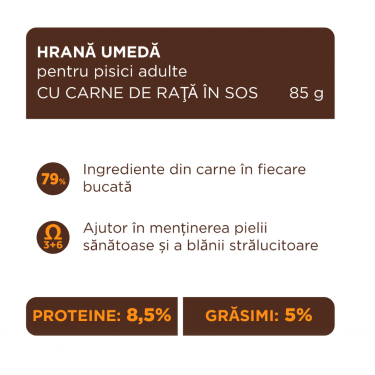 CLUB 4 PAWS, Rață, plic hrană umedă pisici, (în sos), bax, 85g x 24buc - poza 3
