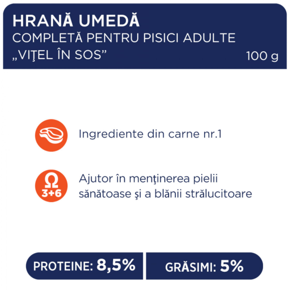 CLUB 4 PAWS, Vită, plic hrană umedă pisici, (în sos), 85g - poza 3