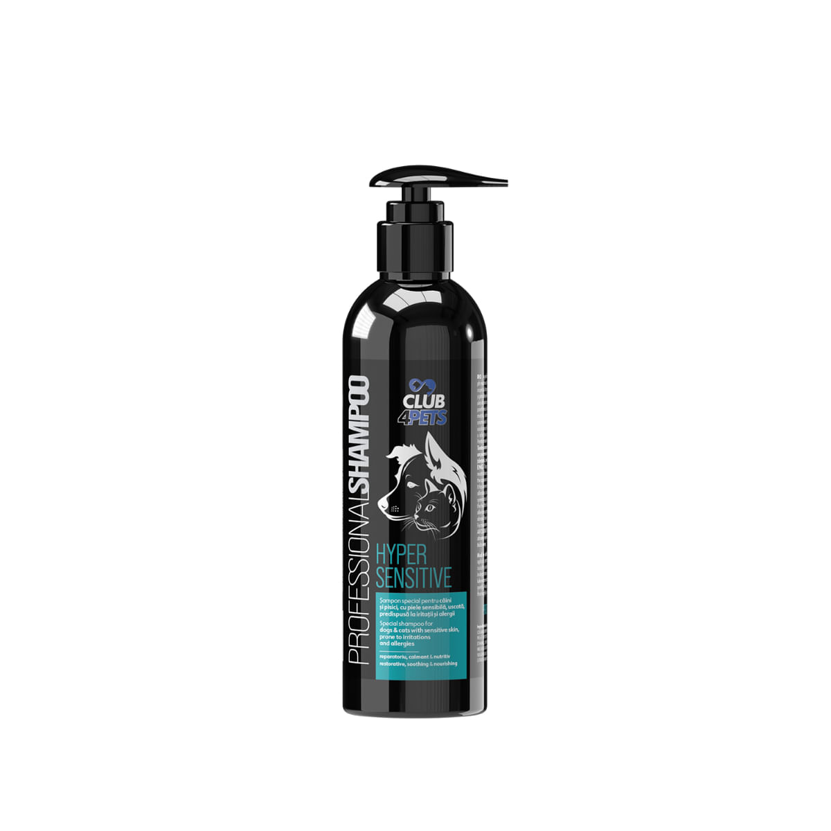 CLUB 4 PETS Profesional Hypersensitive, șampon câini și pisici, piele sensibilă, hipoalergenic, flacon cu aplicator, 250ml - poza 2