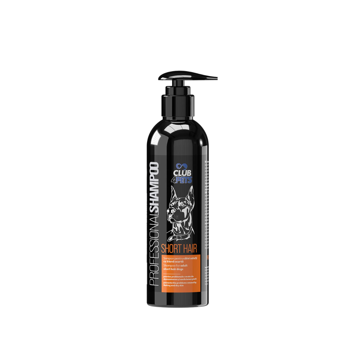 CLUB 4 PETS Profesional Short Hair, șampon câini, păr scurt, flacon cu aplicator, 250ml - poza 1