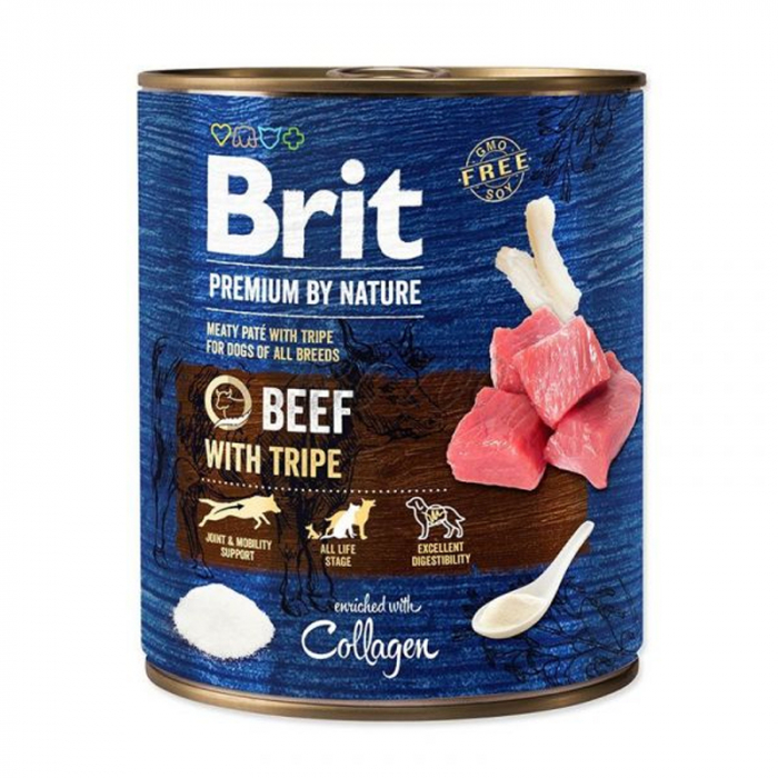 Conserva pentru caini Brit Premium cu vita 800 gr