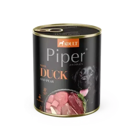 Conserva pentru caini Piper Adult cu rata pere 800 gr