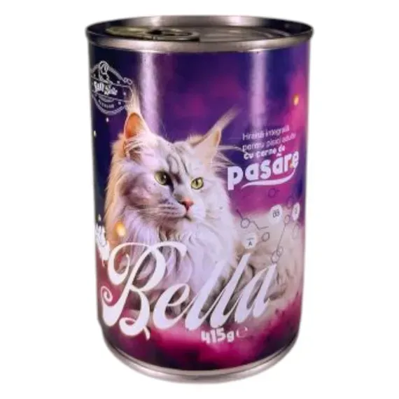 Conserva pentru pisici Bella cu pasare 415 gr